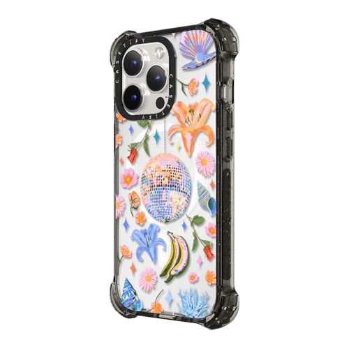 Coque iPhone 15 Pro Max CASETiFY Bounce compatible MagSafe Noir transparent Disco Magic - 5