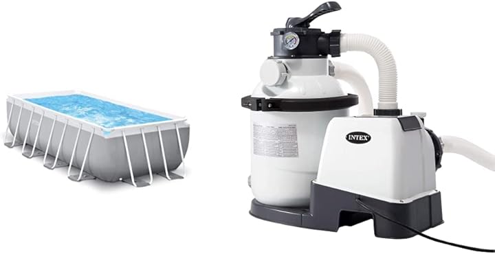 Intex Piscina rettangola fuori terra prisma frame 400 x 200 x 122 cm con pompa inclusa 26790