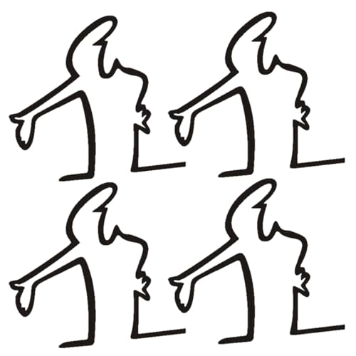 NHQZ 4 Pezzi Adesivi Auto Divertenti, Promemoria AntiGraffio, Adesivi per