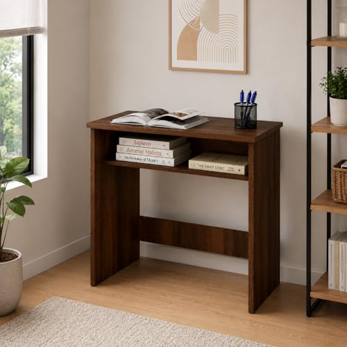 Image of DIY Engineered Wood Computer Table, Compact Study Desk for Home Office, Bedroom & Small Spaces (75 x 80 x 45 CM)