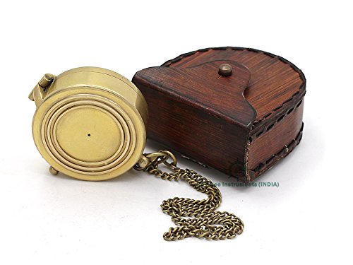 Rii Pocket Brass Compass, Nautical Navy Compass For Camping, Travelling, Hiking, Boating, Gift Compass For, Birthday, Anniversary, Wedding, Retirement, To Loved Ones With Imprinted Leather Case #TOP3