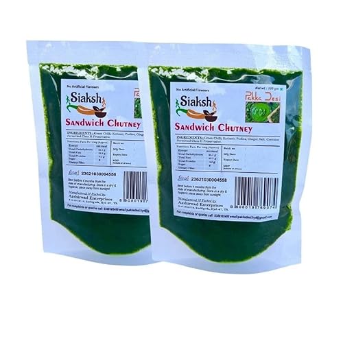 Image of Siaksh Mumbai special Sandwich Chatpati Green Instant Ready Mix Chutney For Breakfast,snacks Use with pure ingrediants| Perfect as a Dip, Spread, Cooking Sauce With Delicious Taste 150 gm pack of 1