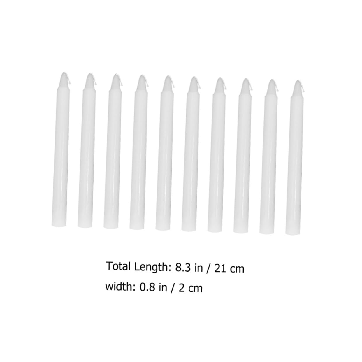 Velas Largas de Parafina de Color Claro, 10 Piezas para Emergencia