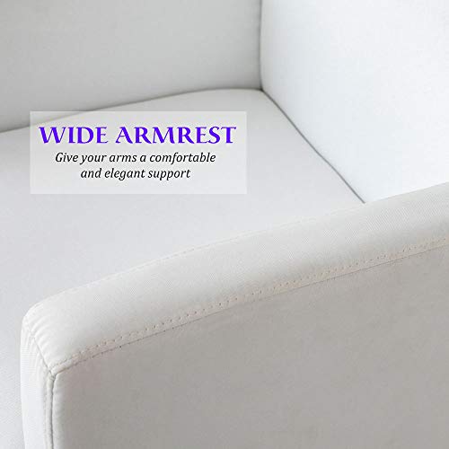 Paddie Rocking Chair Nursery Glider Rocker Chair Tall Back Upholstered Accent Armchair For Living Room Bedroom Office #TOP5