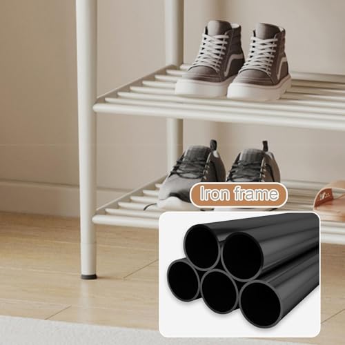 Banc de rangement pour chaussures blanc 65 cm de style simple - 4