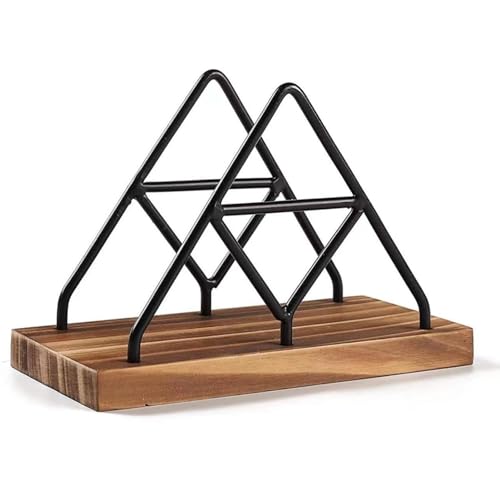 Toallero de madera para cocina, toallero de pie | Toallero de mesa con alambre metálico,Dispensador de toallas de pie, toallero para decoración de cocina y sa