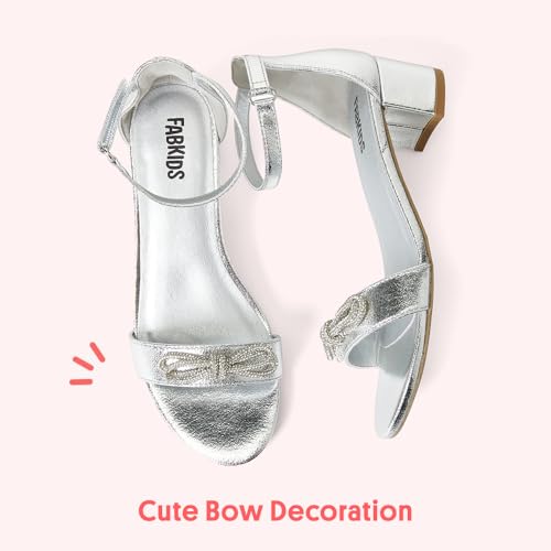 Image of FabKids Girls Braided Open Toe Ankle Strap Flat Lightly Padded Sandals Summer Holiday Party Dress Shoes for Toddler Little Kid Big Kid