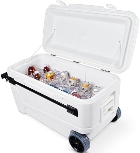 Igloo MaxCold Glide Coolers 110 QT, Insulated Portable Rolling Cooler with Soft Ride Wheels, 168 Can Capacity, Leak-Proof, 5-day Ice Retention — view 11