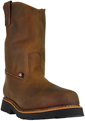 Image of Thorogood American Heritage 11 inch Steel Toe Wellington Boots for Men - Premium Full-Grain Leather, Slip-Resistant Heel Outsole and Comfort Insole