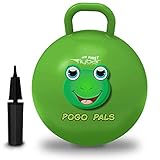 Flybar Hopper Ball for Kids - Bouncy Ball with Handle, Durable Bouncy Balls, Kangaroo Ball, Exercise Ball, Indoor and Outdoor Toy, Pump Included, Toddler Toys for Boys and Girls, Ages 3 and Up (Frg S)