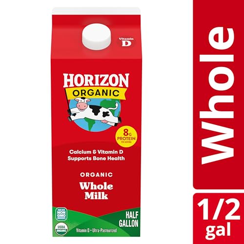 Image of Horizon Organic, Milk Whole UHT Organic, 64 Fl Oz | USDA Organic Vitamin D Milk, Ultra Pasteurized, Rich, Creamy, & Delicious