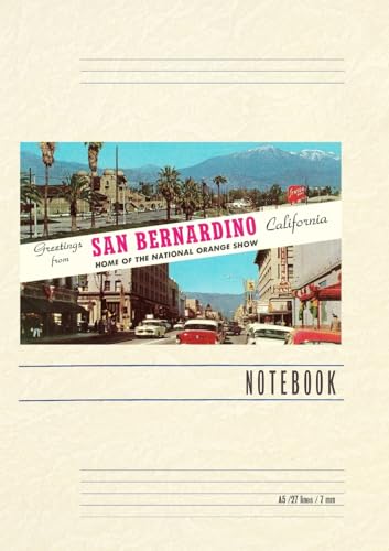 Vintage Lined Notebook Greetings from San Bernardino