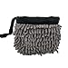 FAR&STRAIGHT Golf Club & Ball Cleaning Pouch – Soft Microfiber Interior for Gentle Cleaning – Clip-On, Washable Bag (Black)