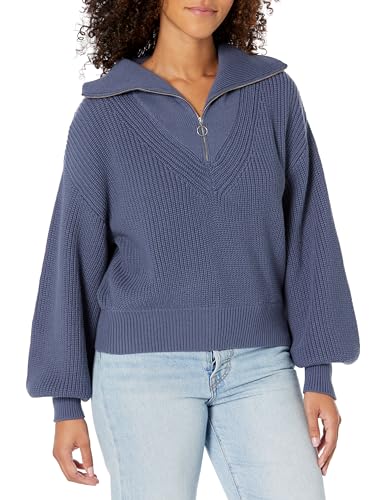 Sweaty Betty Women's Modern Collared Sweater Heavy Gauge Knitwear, Navy/Wht/Red, X-Large