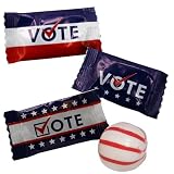 Naturejam Vote Individually Wrapped Candy – USA Flagged Vote Peppermints for Election Campaign – 100ct Individually Wrapped Peppermints for Political Supporters - Promote Voting with Every Bite