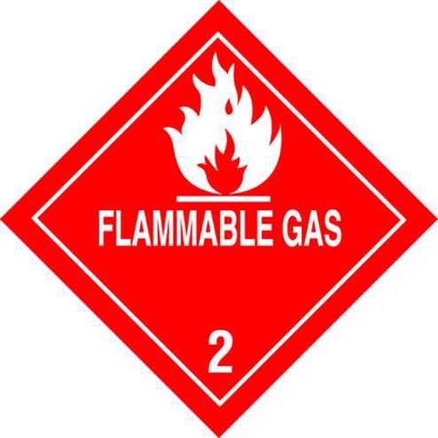 TapeCase "Flammable Gas" Label - 500 per Pack (1 Pack)
