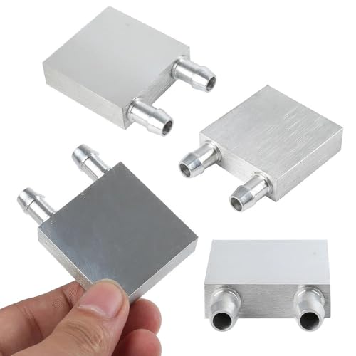 Image of Aluminum Liquid /Water Cooling Block for Cooling PC Computer Graphics Card Electronics Peltier Laptop CPU GPU VGA RAM VRAM VRM IC LED MOSFET Transistor SCR - Pack of 1 (40X40 MM)