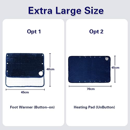 JOBYNA Scaldapiedi e Termoforo Elettrico 2 in 1