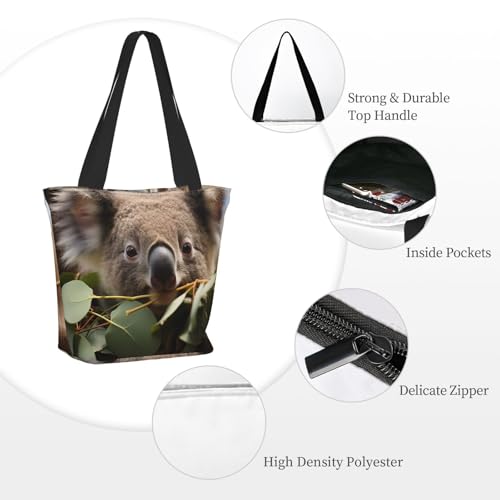 Tote Bag for Women Shoulder Tote Purse Reusable Grocery Bag Snowy mountains in the distance Aesthetic Shopping Bags4