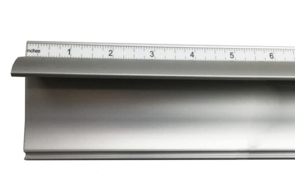 KeencutIS72 72" Safety Straight-Edge, Imperial Scale, Embedded Steel Edge, Lightweight Anodized Aluminum Frame, Non-reflective Surface