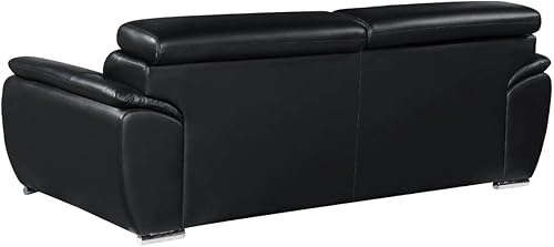 Miniatura 10 de Blackjack Furniture 4571 Veal Collection - Juego de sofá de cuero genuino de 2 piezas para sala de estar, sofá moderno y sofá biplaza con soporte