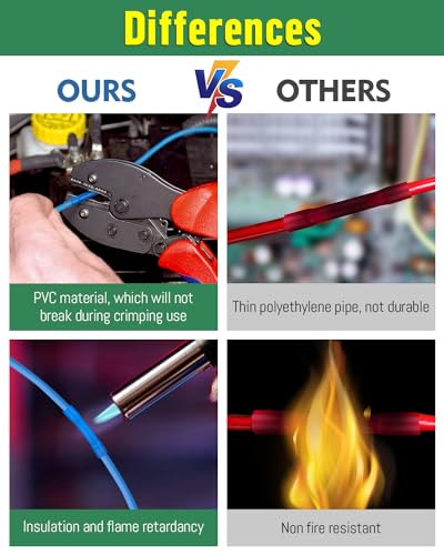 300 Stück 0.5-6.0mm² Kabelschuhe Set, Bolatus Kabelschuh Sortiment Flachstecker und Gabelkabelschuhe, Ringkabelschuhe, Stoßverbinder KFZ Quetschverbinder Set