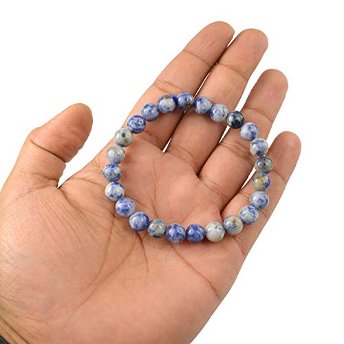 Image of Certified Natural Crystal Stone 8 mm Round Beads Bracelet for Men & Women | Reiki Charged Gemstone Bracelet | Multiple Stone Variants Available