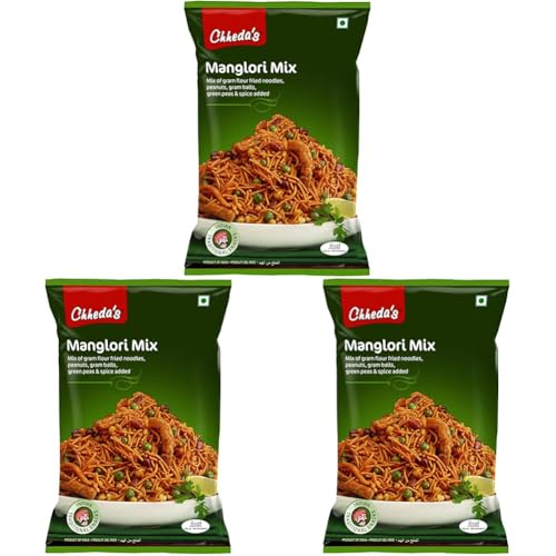 Image of Chheda's - Manglori Mix - Snack of Manglore - Besan Sev - 300 Gm Pack of 3