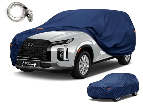Image of Kaugung Custom Fit SUV Car Cover for Hyundai Palisade (2019-2025), Heavy Duty Waterproof All Weather Outdoor Protection, Breathable Full Exterior Cover with Vent, Rain Sun Snow UV Proof