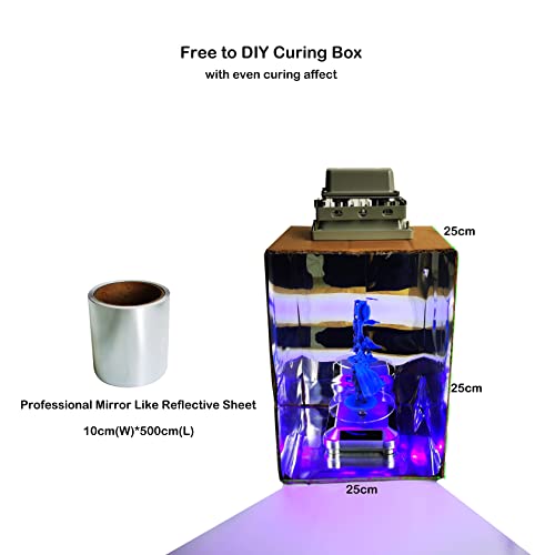FUNGDO 3D Printer UV Resin Curing Light for SLA/DLP/LCD 3D Printing, Solidify Photosensitive Resin,