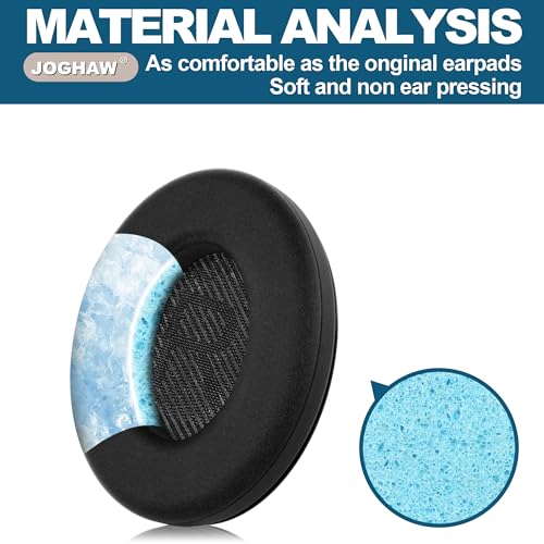 Image of Full Cooling Gel Replacement Earpads for Bose QuietComfort QC35 Headphones Ear Pads Cushions with Breathable Ice Silk Fabric, High-Density Noise Cancelling Foam - Black