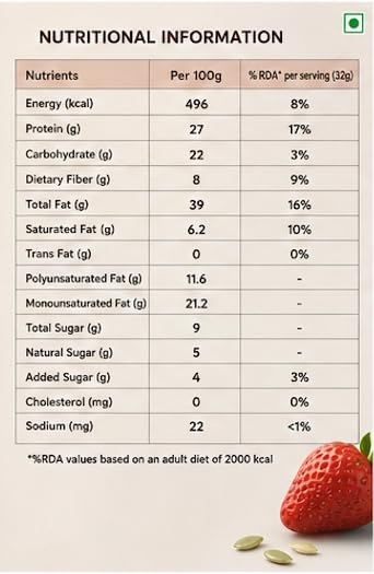 Image of CREME CO. Strawberry Mixed Seeds Gourmet Protein Creme - 200G