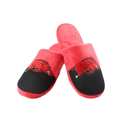 Image of FOCO Oklahoma Sooners NCAA Mens Team Logo Staycation Slippers