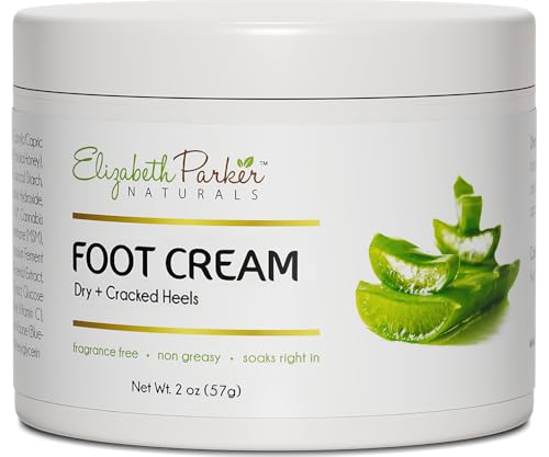 Foot Cream for Dry Cracked Feet - Skin Softener and Callus Remover - Soothe Repair and Replenish Moisturizer Cracked Heels with Shea Butter -Softens and Exfoliates for Healthy Feet (2oz)