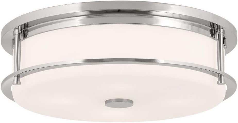 Kichler Brit 52597CPZ Flush Mount 4-Light 18˝ with Satin Etched Cased Opal Glass in Champagne Bronze