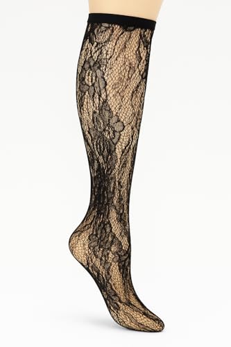 Image of Women's Trellis Pattern Knee High Socks 2 Pair Pack