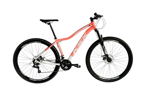 Bicicleta Bike Aro 29 MTB Aluminio KSX SD7 24V Marchas Index Cabeamento Interno Feminina (BRANCA C LARANJA (ADS BRANCO), 15)