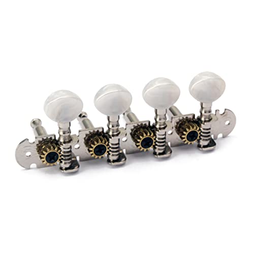 UPKOCH 2Pcs Mica Color Round Button Tuning Pegs for Guitar Machine Heads Durable Replacement for Electric Instruments High Grade Guitar Tuning Pegs Silver