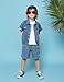 Klyatpxoen 3T Boys' Denim Set – Short Sleeve Jean Jacket + Stretch Shorts | Summer Outfit Toddler Baby Boys Outfits