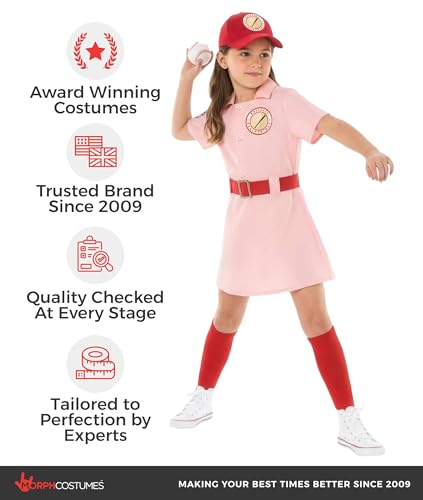 Disfraz de Jugadora de Béisbol Rosa para Niñas miniatura 6