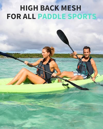 Owntop Swim Jackets Adult, Adjustable Safety Strap, Mens Womens Swim Vest Kayak, Buoyancy Float Vests for Fishing Swimming Stand-up Paddle (Gray-Green, M/L) - image 5