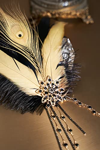 Babeyond 1920S Women Feather Crystal Headband 20S Flapper Gatsby Headpiece #TOP2