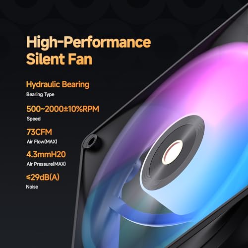 Image of Delta A62 ARGB BK CPU Cooler,6 Copper Heat Pipes,TDP 260W Air Cooler,Hydraulic Bearing Silence PWM Fans,Computer Cooling Fan for AMD AM4 /AM5,Intel LGA 115X /1200 /1700 /1851