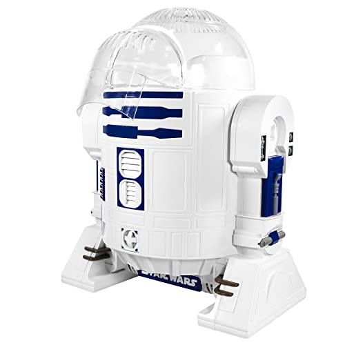 Uncanny Brands Máquina de fazer pipoca Star Wars R2D2 - Aparelho de cozinha Droid totalmente operacional glide