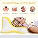 ByNaRIX Reading Pillow for Lying, Leaning and Prone, Contour Memory Foam Pillow, Ergonomic Cervical Pillow for Neck and Shoulder Pain Relief, Bed Wedge Pillow Yellow