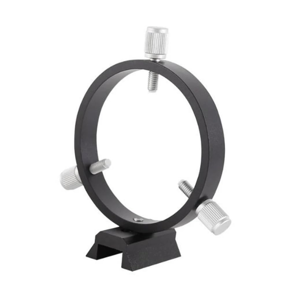 Accessori per telescopi Set di anelli guida da 80 mm, anello guida astronomico a tre punti, 1 piastra, 1 anello, 4 viti, colore rosso e nero Oculare per telescopio(Schwarz)