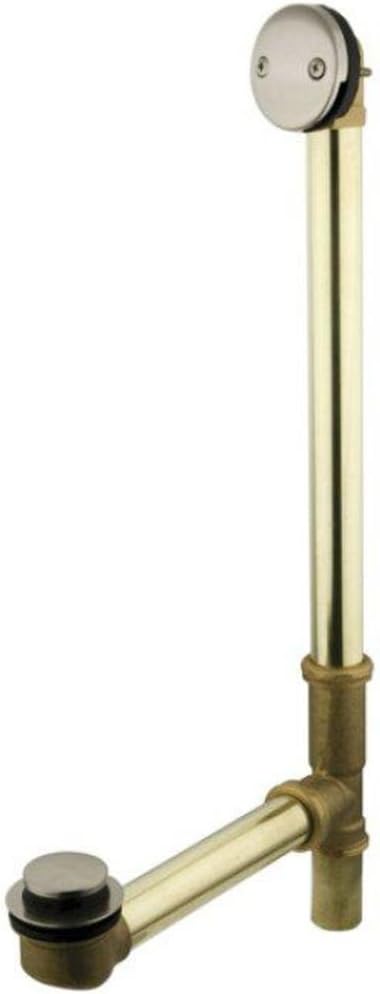 Kingston Brass DTT2182 Tip-Toe Bath Tub Drain and Overflow, Polished Brass 26.81 x 12 x 3.19