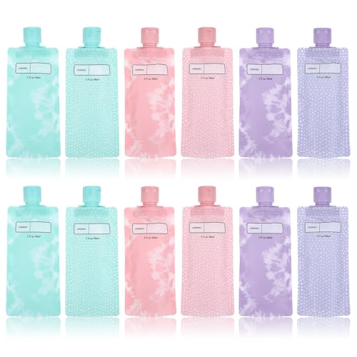 Guduling 12 Pcs Liquid Pouches for Travel,Portable Fluid Packing Bags,Portable