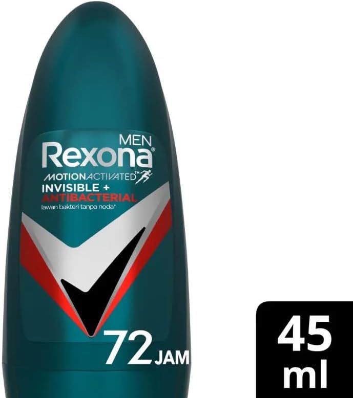 Мужской дезодорант-антиперспирант Rexona Lexona Roll On Bundle НЕВИДИМЫЙ + АНТИБАКТЕРИАЛЬНЫЙ универсальный дезодорант 1,7 жидких унции (45 мл) в 6 упаковках, фото 3