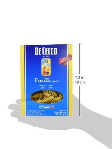De Cecco 0024094070343 Fusilli #34, 16 Ounce thumb #2